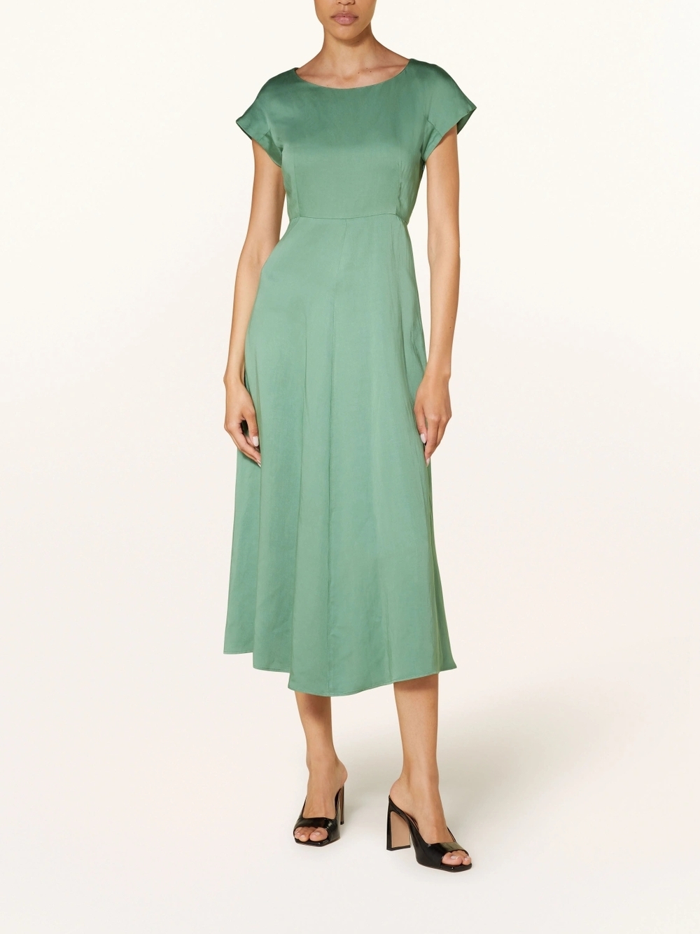 Weekend Max Mara GHIGLIA Dress Green Linen Blend A-Line NWT